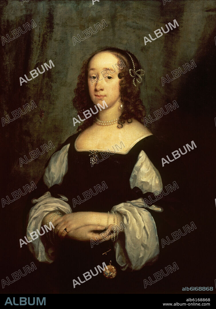 CORNELIS JANSSENS VAN CEULEN. RETRATO DE HELENA LEONORA DU BOOYS-DE SEVERI - 1650 - LIENZO - 108x80,5CM - INV.2485.