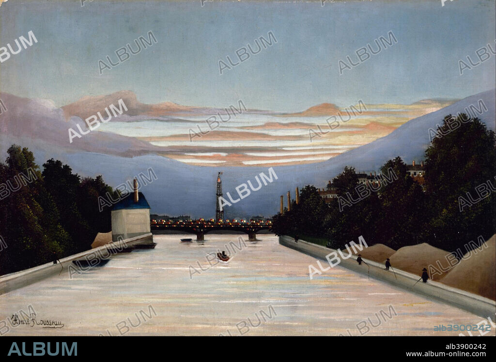 HENRI ROUSSEAU. The Eiffel Tower. Date/Period: 1893/1903. Painting. Oil on canvas. Width: 77.2 cm. Height: 52.4 cm (without frame).