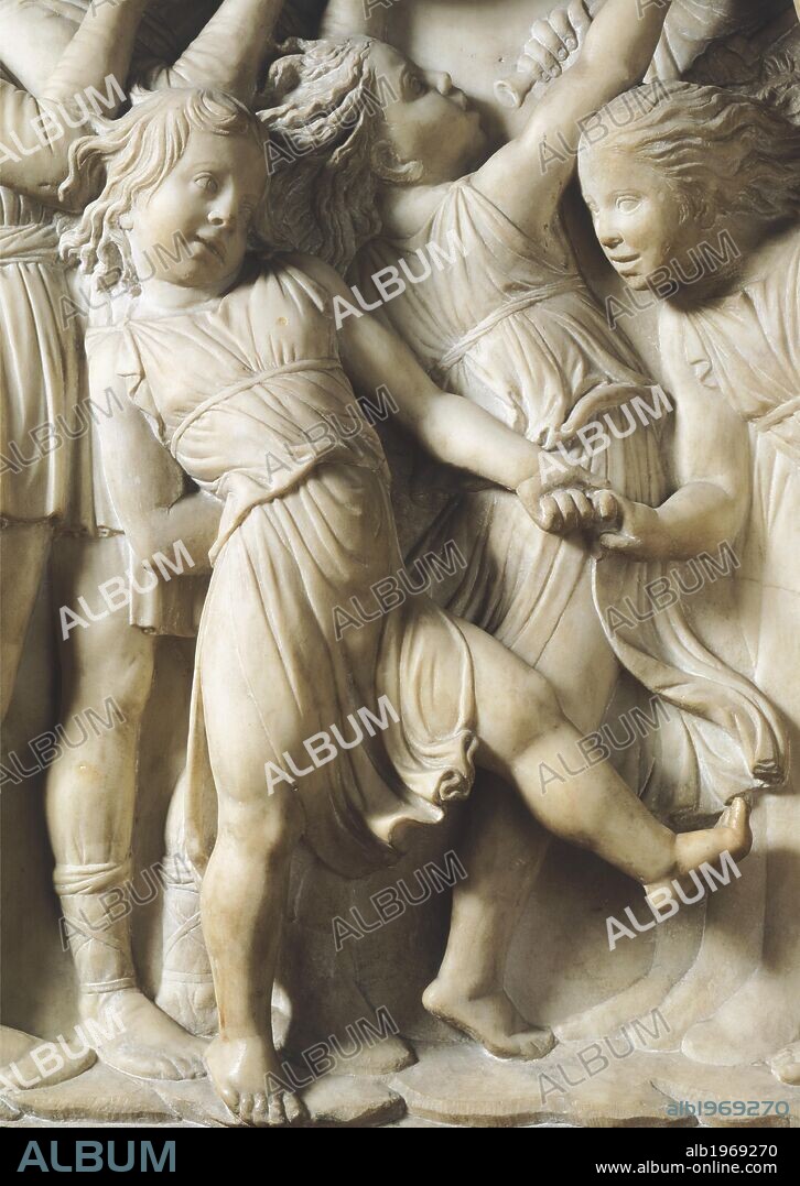 Children dancing, detail from the Cantoria (choir gallery), 1431-1438, by Luca della Robbia (ca 1400-1482), for the Cathedral of Santa Maria del Fiore in Florence.