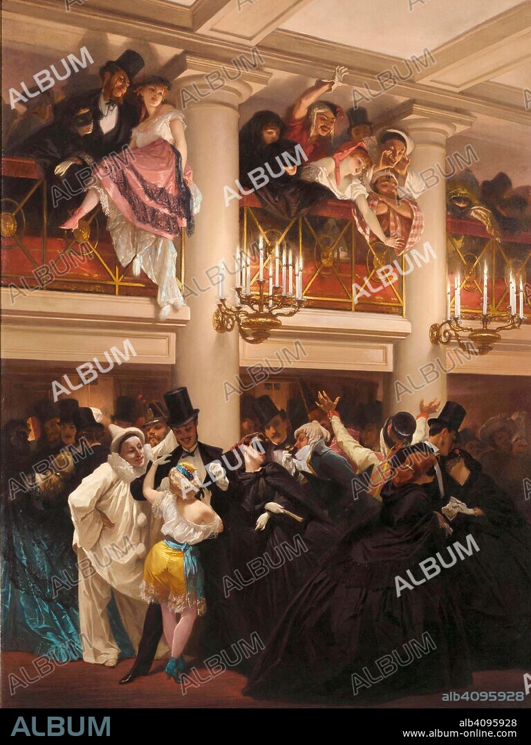 PIERRE FRANCOIS EUGENE GIRAUD. Le bal de l'Opéra (Ball at the Opera).