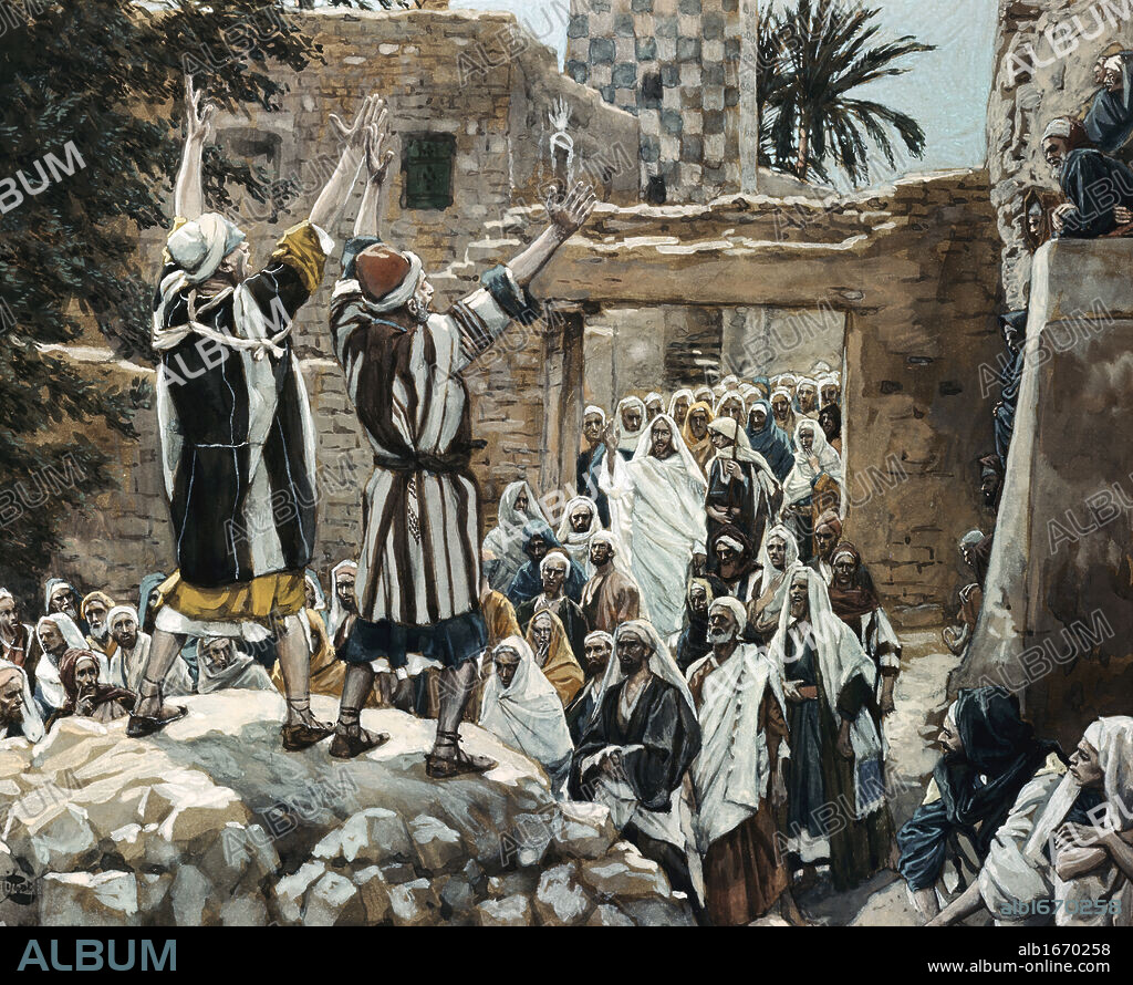 The Healing of Two Blind Men at Jericho  James Tissot (1836-1902/French).