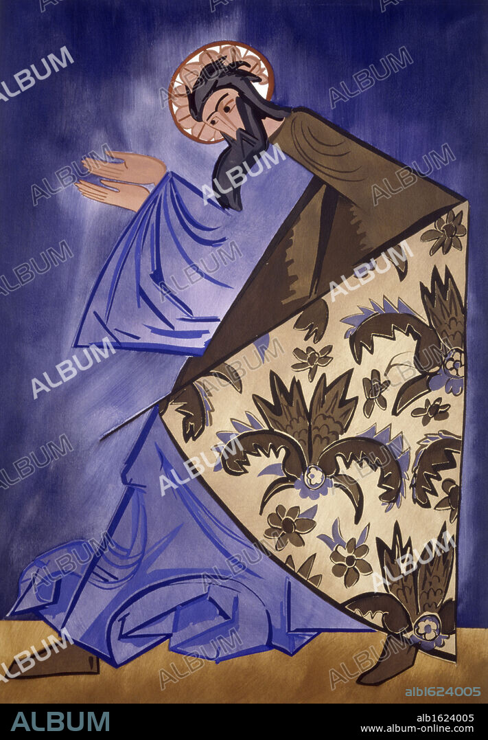 NATALIJA SERGEEVNA GONCAROVA. The Apostle by Natalia Sergeevna Goncharova, 1910-1911, 1881-1962, Ukraine, Kiev, Russian Fine Art Museum.