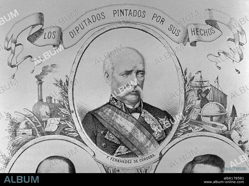 FERNANDO FERNANDEZ DE CORDOBA - MARQUES DE MENDIGORRIA (1809/1883) - MILITAR Y POLITICO ESPAÑOL.