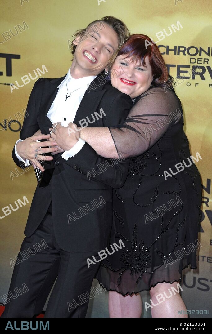 Aug. 20, 2013 - Berlin, Berlin, Germany - Jamie Campbell Bower and Cassandra Clare attend the premiere of 'Chroniken der Unterwelt - City Of Bones' at the Cinestar Sony Center on August 20, 2013 in Berlin, Germany. 20/08/2013