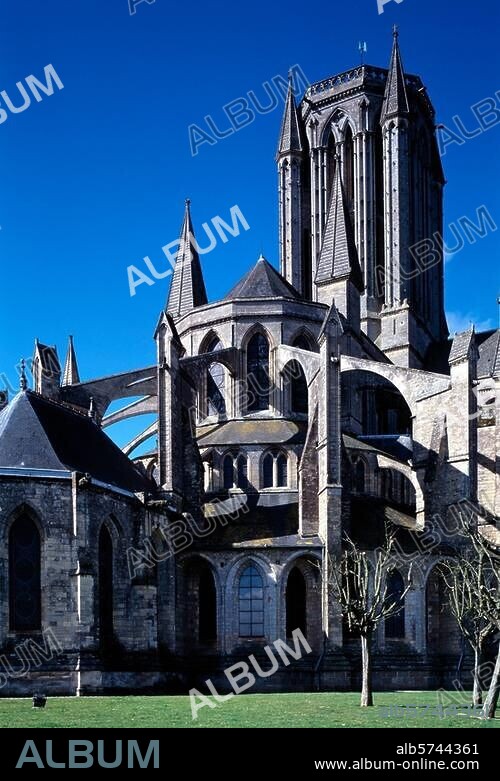 Architecture, France. - View of Coutances Cathedral from the east. Built 1210 - 1274. Coutances, Normandy, France Photo.