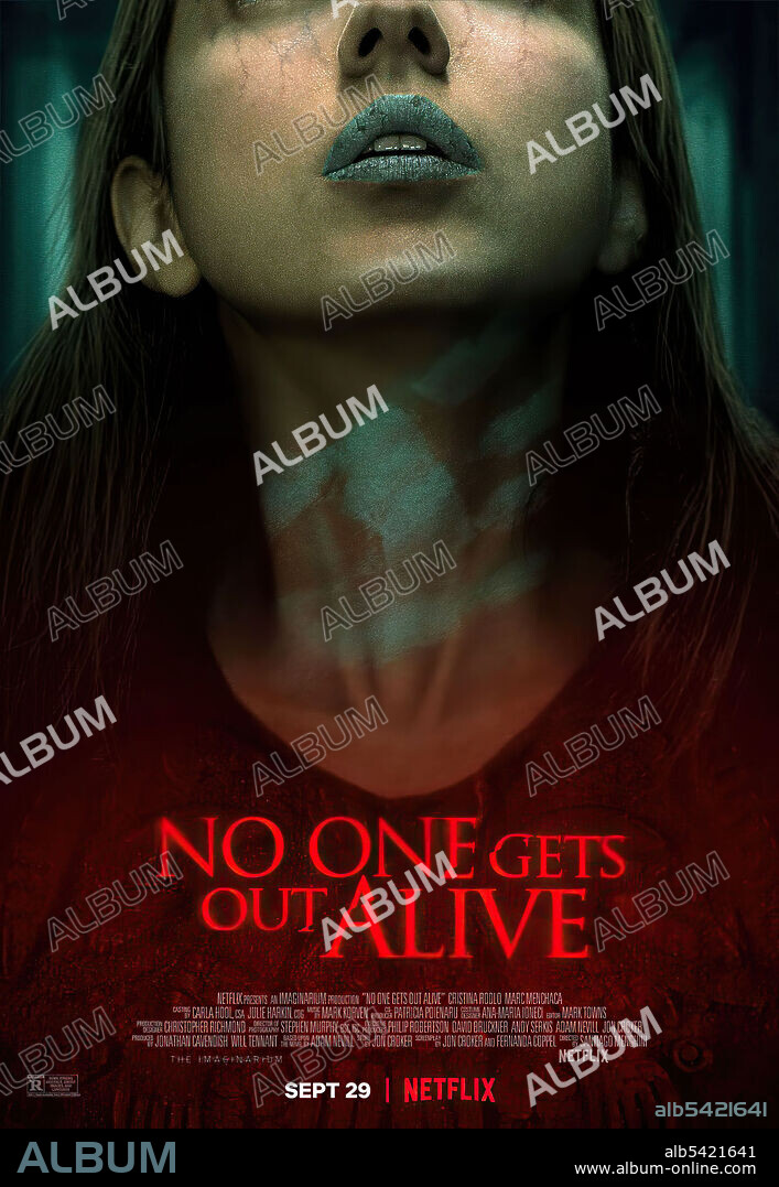Plakat zu NIEMAND KOMMT HIER LEBEND RAUS, 2021 (NO ONE GETS OUT ALIVE), unter der Regie von SANTIAGO MENGHINI. Copyright The Imaginarium.