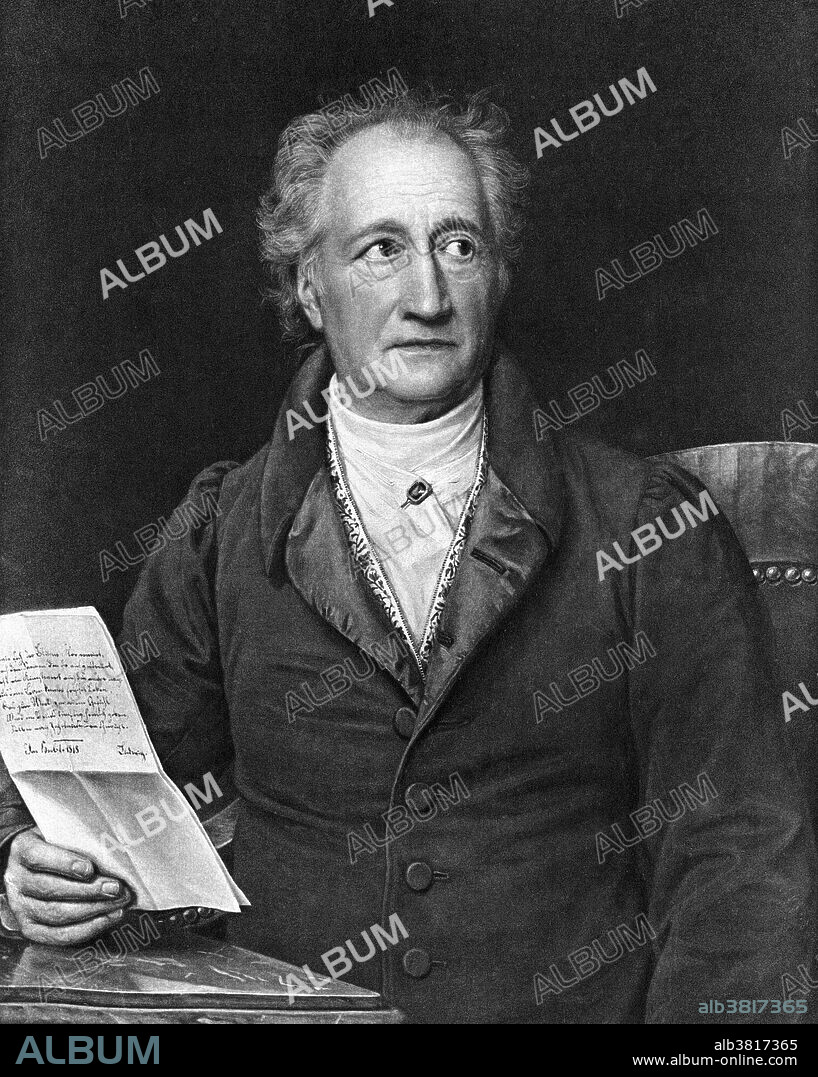 Johann Wolfgang von Goethe (1749-1832) was a German writer, pictorial artist, biologist, theoretical physicist, and polymath. He is considered the supreme genius of modern German literature. His works span the fields of poetry, drama, prose, philosophy, and science. His Faust has been called one of the greatest dramatic works of modern European literature. He was one of the key figures of German literature and the movement of Weimar Classicism in the late 18th and early 19th centuries; this movement coincides with Enlightenment, Sentimentalism and Romanticism. The author of the scientific text Theory of Colors, his influential ideas on plant and animal morphology and homology were extended and developed by 19th century naturalists including Charles Darwin. He was fascinated by mineralogy, and the mineral goethite (iron oxide) is named after him. His poetry was set to music by almost every major Austrian and German composer from Mozart to Mahler. Goethe was also a cultural force, and by researching folk traditions, he created many of the norms for celebrating Christmas. Goethe's influence spread across Europe, and for the next century his works were a major source of inspiration in music, drama, poetry and philosophy. He died in 1832 at the age of 82.