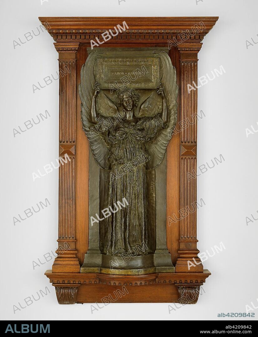 Amor Caritas. Augustus Saint-Gaudens; American, born Ireland, 1848-1907. Date: 1897. Dimensions: 131.4 × 80.7 cm (51 3/4 × 31 3/4 in.). Bronze. Origin: United States.