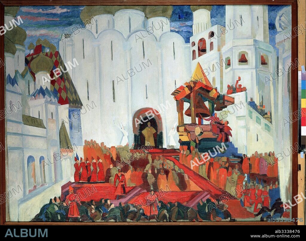 FYODOR FYODOROVICH FEDOROVSKY. Coronation. Stage design for the opera Boris Godunov by M. Musorgsky.