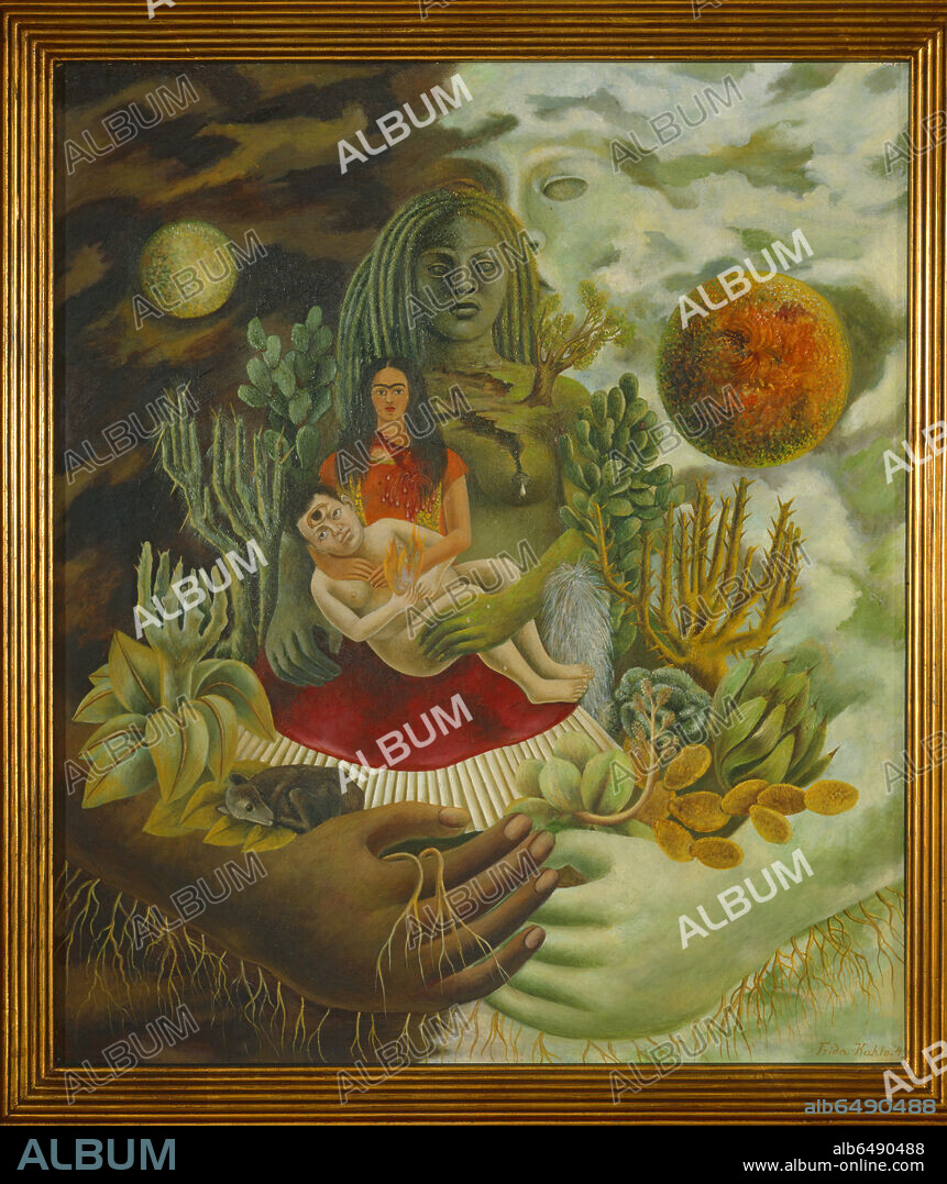 FRIDA KAHLO. The Love Embrace of the Universe, the Earth (Mexico), Me, Diego, and Señor Xólotl, 1949. 
 
The Jacques and Natasha Gelman Collection of the 20th Century Mexican Art and The Vergel Foundation.