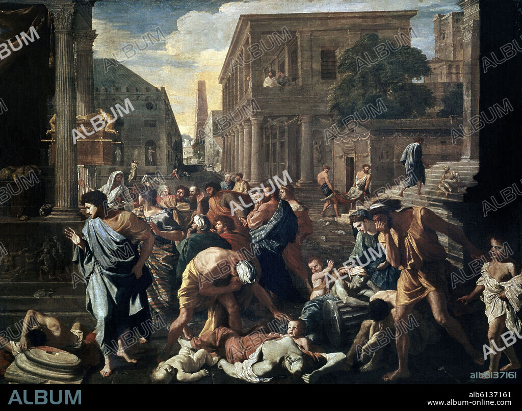 NICOLAS POUSSIN. The Plague of Ashdod, or The Philistines Struck by the Plague - 1631 - 148x198 cm - oil on canvas - French Baroque.