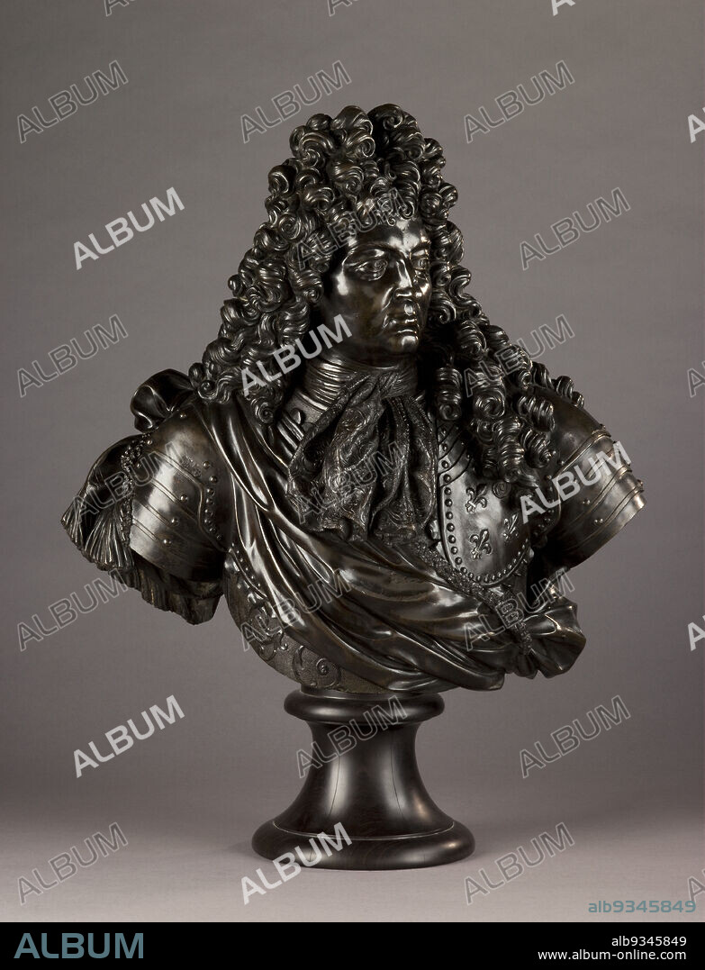 Louis XIV, King of France, François Girardon, French, 16281715, 1690s, Bronze, Made in France, Europe, Sculpture, 21 1/2 x 22 3/8 x 9 7/8 in. (54.6 x 56.8 x 25.1 cm).