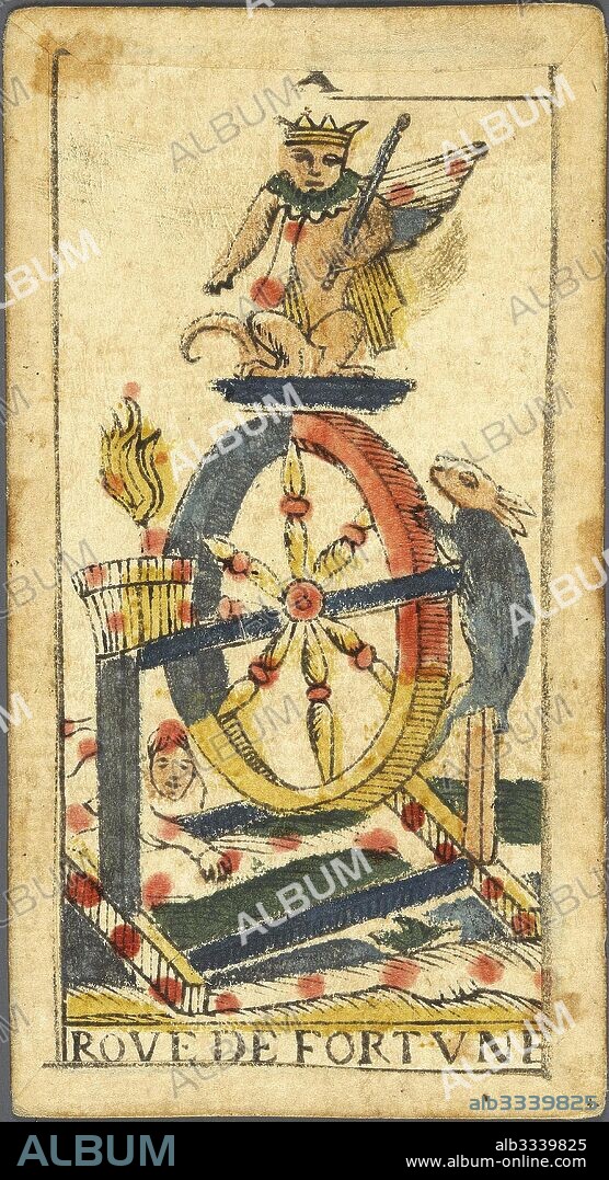 ANONYMOUS MASTER. La Roue de Fortune (Wheel of Fortune). Tarot card.