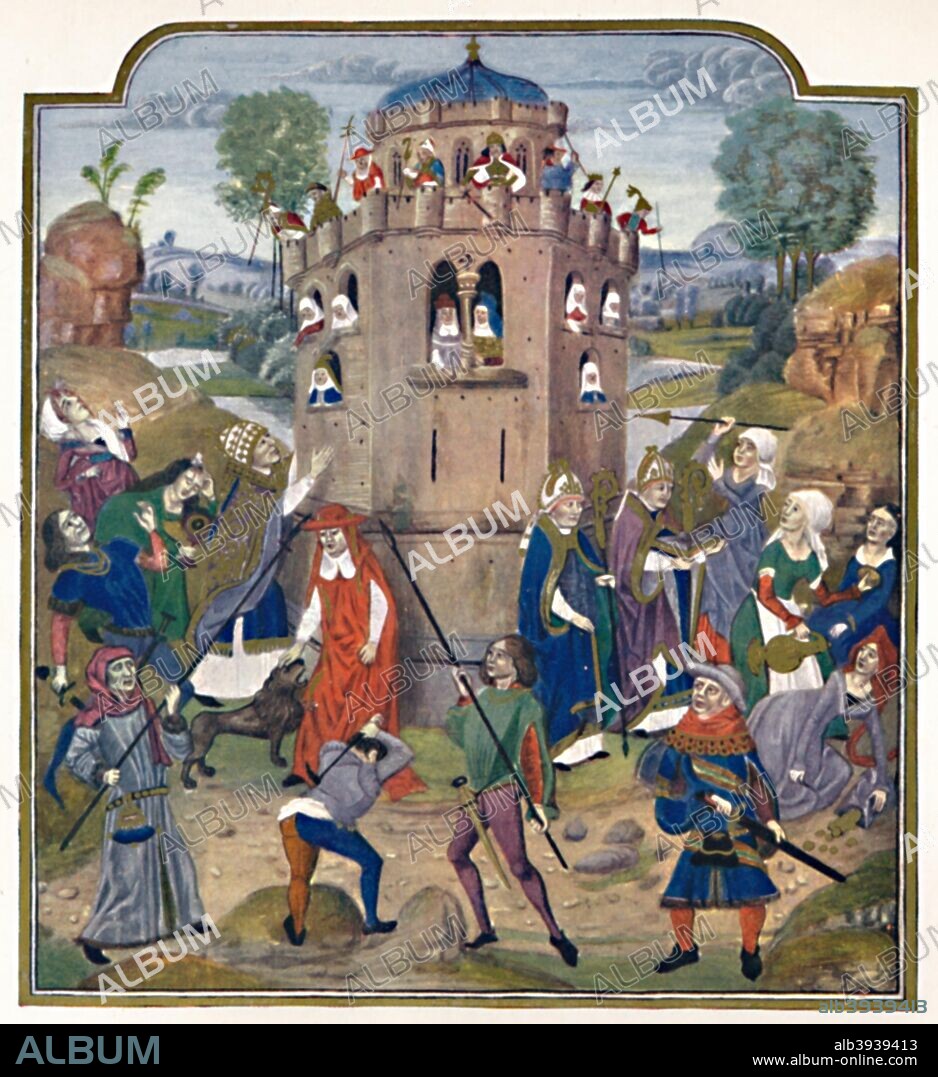 'The Forteresse De La Foy. (MS. Roy. 17 F. vi)', 1903. From Social England, Volume II, edited by H.D. Traill, D.C.L. and J. S. Mann, M.A. [Cassell and Company, Limited, London, Paris, New York & Melbourne, 1903].