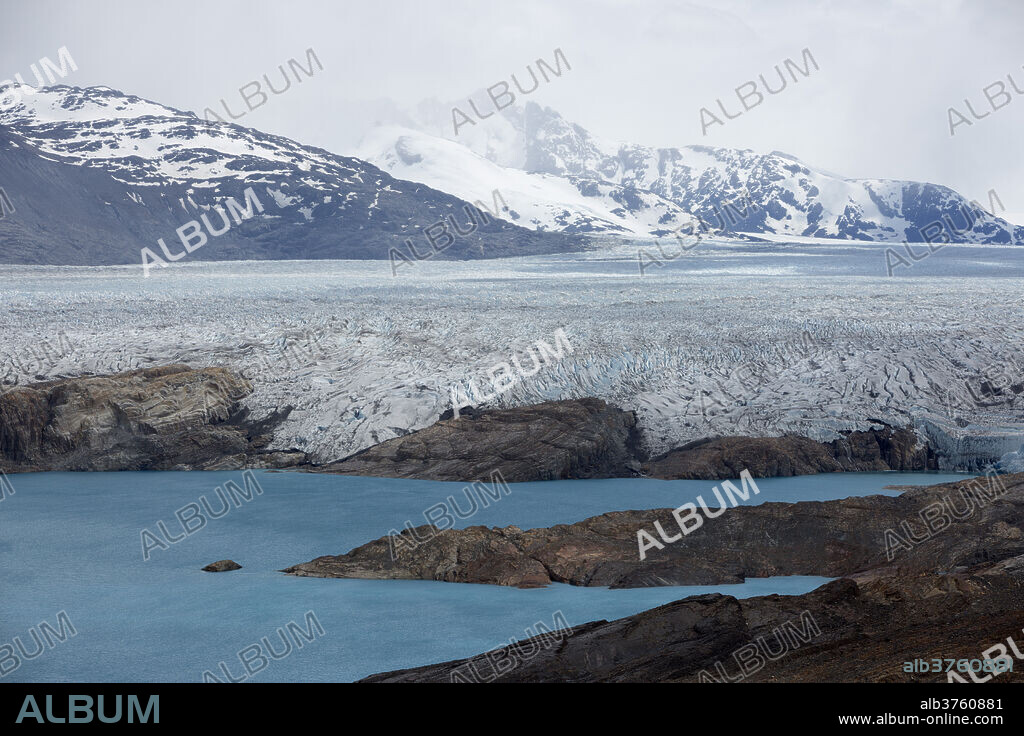 Upsala Glacier on Lago Argentino, El Calafate, Parque Nacional Los Glaciares, UNESCO World Heritage Site, Patagonia, Argentina, South America.