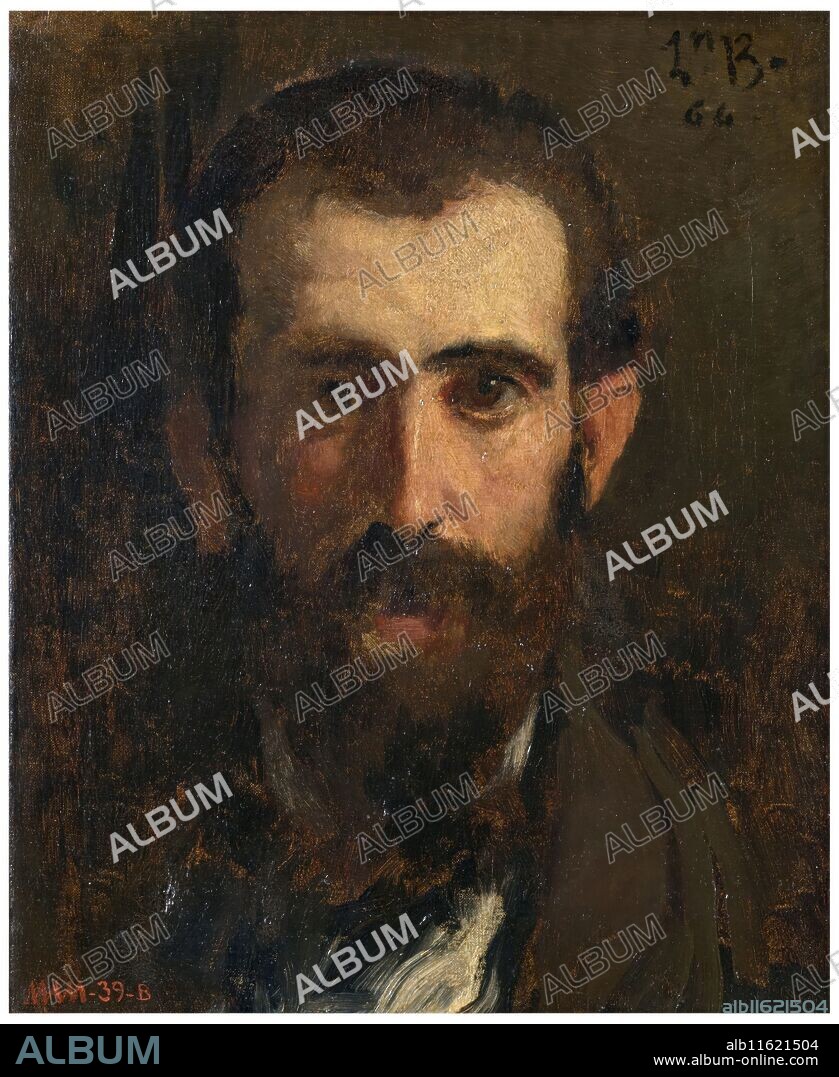 LEÓN BONNAT. Léon-Joseph Bonnat / 'El pintor Ceferino Araujo Sánchez'. 1864. Óleo sobre lienzo, 37,5 x 31 cm.