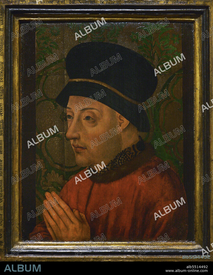 Juan I de Portugal (1357-1433). Rey de Portugal (1835-1433). Fundador de la Dinastía de Avís. Retrato, 1450-1500. Autor desconocido. Oleo y tempera sobre madera de roble. Museo Nacional de Arte Antiguo (MNAA). Lisboa. Portugal.