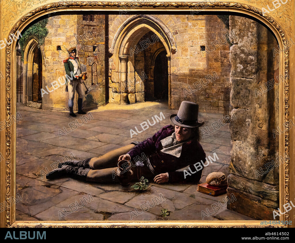 "Picciola" (1853) by Robert Braithwaite Martineau (1826 - 1869); oil painting on canvas.