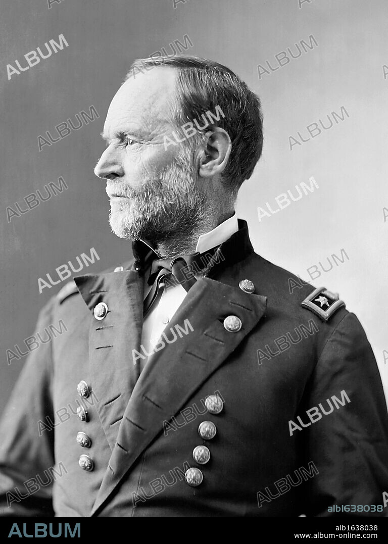 William Tecumseh Sherman (1820-1891) American soldier and businessman. During the American Civil War (1861-1865) he served as a General in the Union army. Outstanding strategist who conducted total war against the Confederate States.