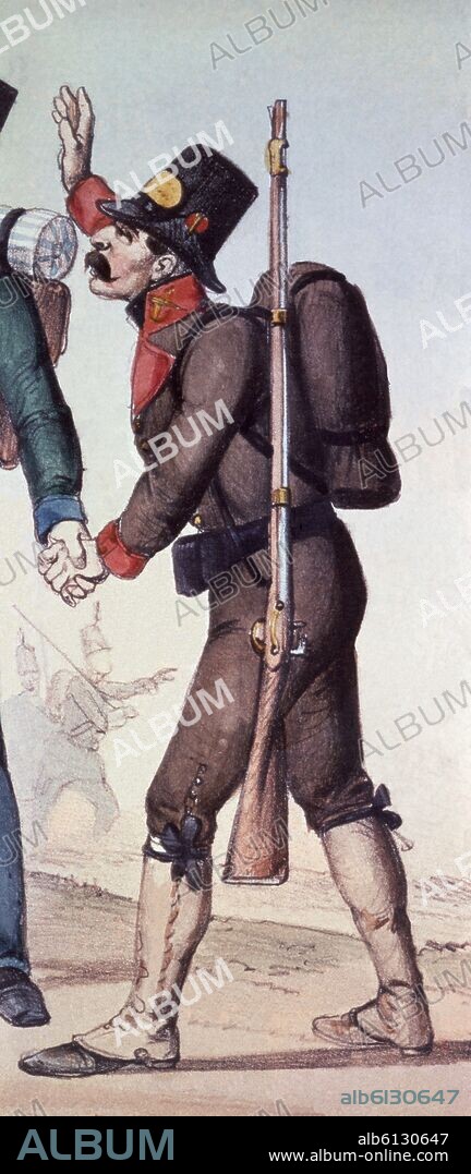 JOSE RUBIO DE VILLEGAS. REGIMIENTOS SIMBOLICOS DE LA GUERRA INDEPENDENCIA 1808-DET REGIMIENTO VICTORIA (CONJ 6769).