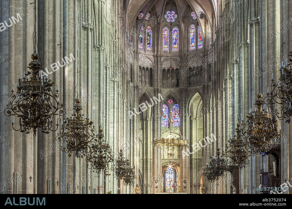 The cathedral of Saint Etienne, Bourges, UNESCO World Heritage Site, Cher, France, Europe.