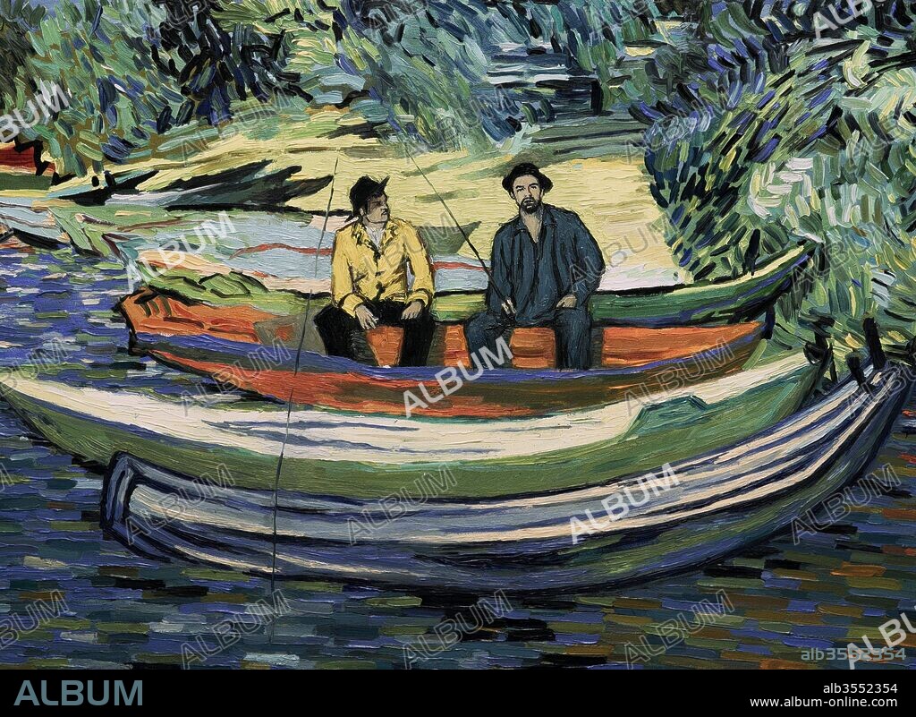 DOUGLAS BOOTH and VINCENT VAN GOGH. DOUGLAS BOOTH in LOVING VINCENT, 2017, directed by DOROTA KOBIELA and HUGH WELCHMAN. Copyright Trademark Films / Silver Reel / Odra Film / Centrum Technolo.