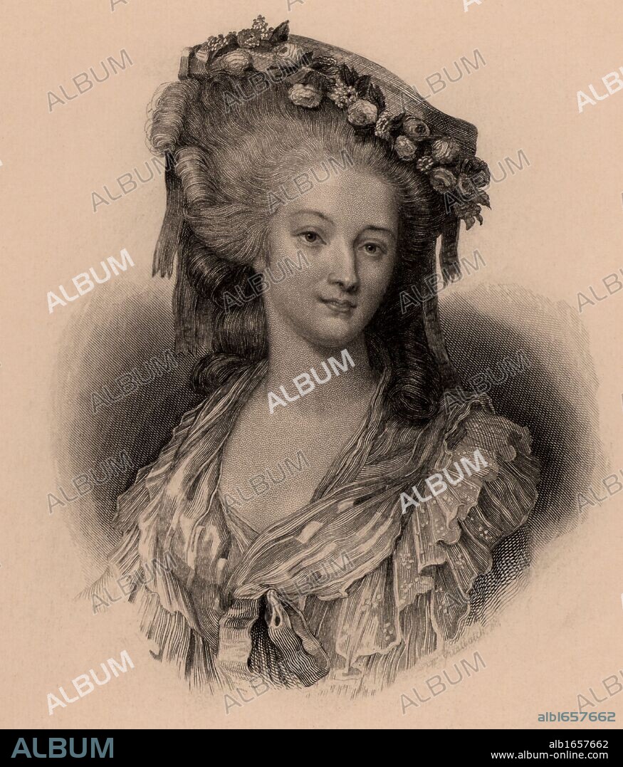 Marie Therese Louise, Princess de Lamballe (1749-92) French aristocrat married to Louis de Bourbon. A friend of Marie Antoinette, she refused to take oath of detestation of monarchy and was murdered by mob as she left courtroom.  Engraving. (Photo by: Universal History Archive/UIG via Getty Images).