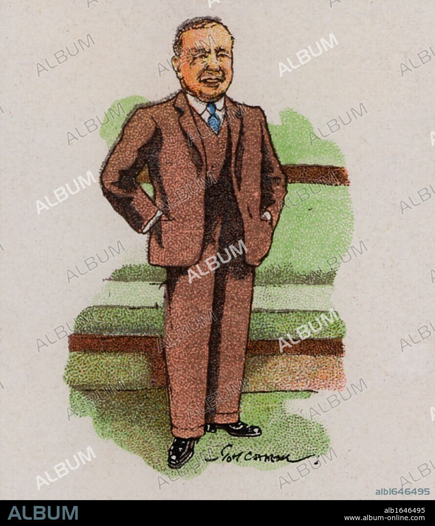 Arthur Henderson (1863-1935) Labour (socialist) politician and trade union leader born in Glasgow, Scotland.   Home Secretary. Foreign Secretary (1929-1931). Awarded the Nobel Peace Prize (1934). From a series of cards on "Notable MPs" (London, 1929). (Photo by: Universal History Archive/UIG via Getty Images).