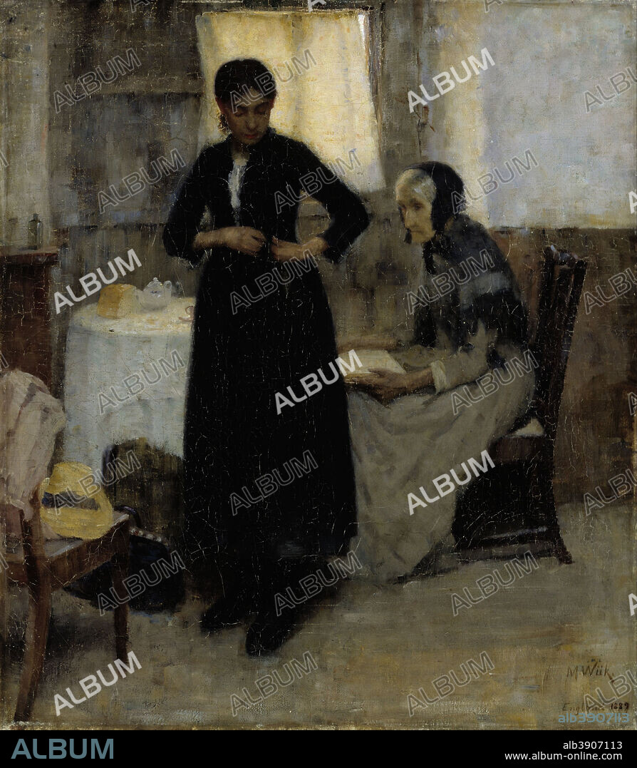 MARIA WIIK. Out into the World. Date/Period: 1889. Painting. Oil on canvas. Width: 61 cm. Height: 69 cm.