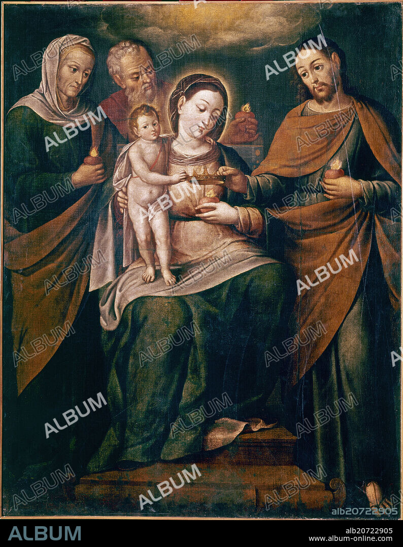 GREGORIO VASQUEZ DE ARCE Y CEBALLOS (1638-1711). LA SAGRADA FAMILIA - SIGLO XVII.