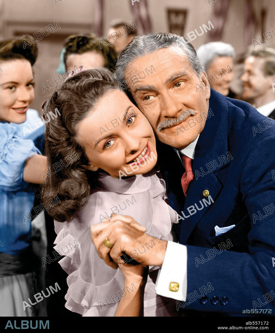 CLIFTON WEBB and JEANNE CRAIN in CHEAPER BY THE DOZEN, 1950, directed by WALTER LANG. Copyright 20TH CENTURY FOX.