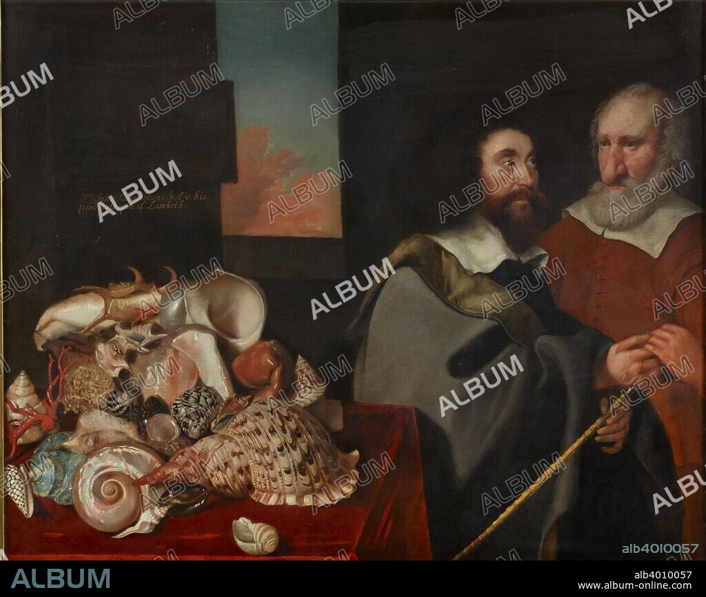 John Tradescant the Younger with Roger Friend and a Collection of Exotic Shells, 1645. Dimensions: height x width x depth: 107 x 132 cm.