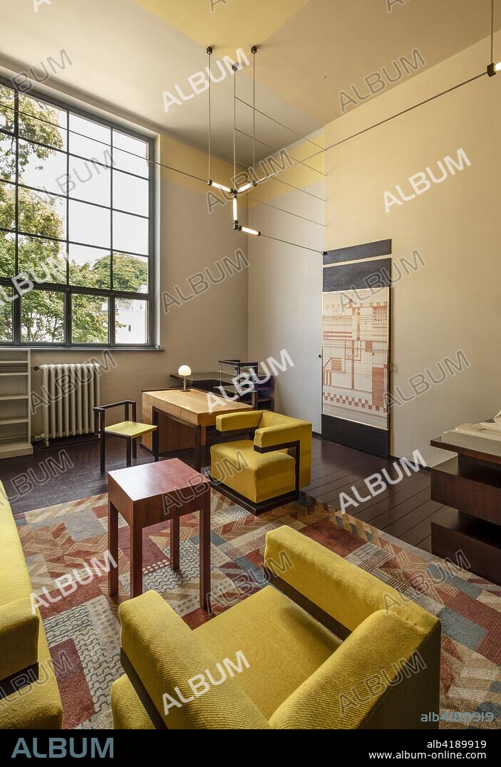 HENRI VAN DE VELDE and HENRY VAN DE VELDE. Walter Gropius' office, 1924. Main building, Bauhaus-University Weimar (1904-1911), Germany, 2018.  Architect: Henry van de Velde. UNESCO World Heritage Site in 1996).