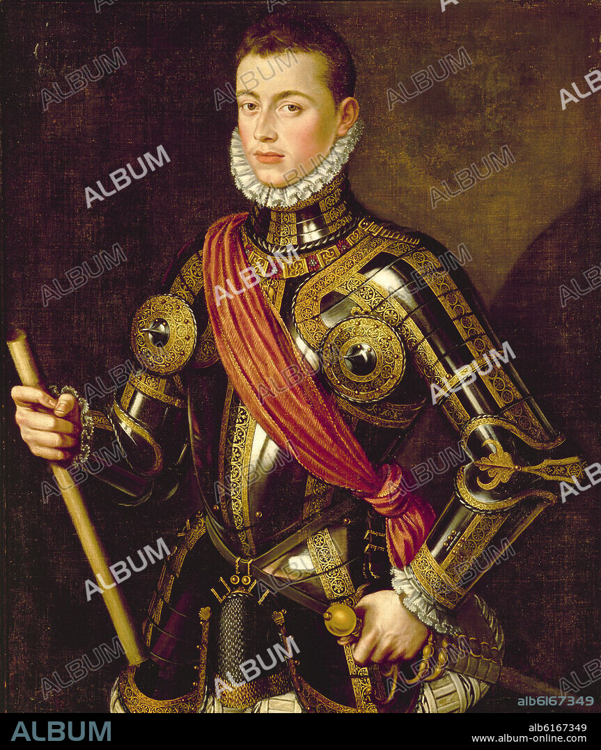 ALONSO SANCHEZ COELLO (1531-1588). DON JUAN DE AUSTRIA.1565-97X112 CM-O/L(HERMANASTRO DE FELIPE II).