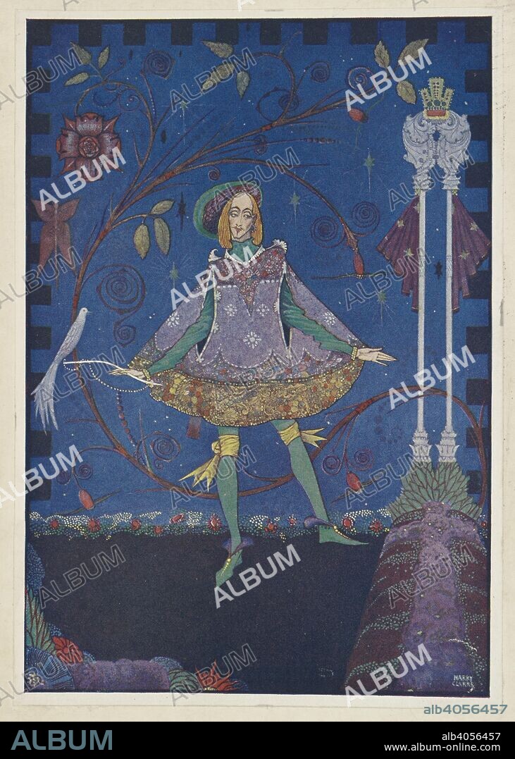 HANS CHRISTIAN ANDERSEN and HARRY CLARKE. The Swineherd. On the grave of the Prince's father there grew a Rose-bush. Fairy Tales ... Illustrated by Harry Clarke. F.P. London : G. G. Harrap & Co., [1916]. Source: K.T.C.102.a.15 plate opposite page 130.