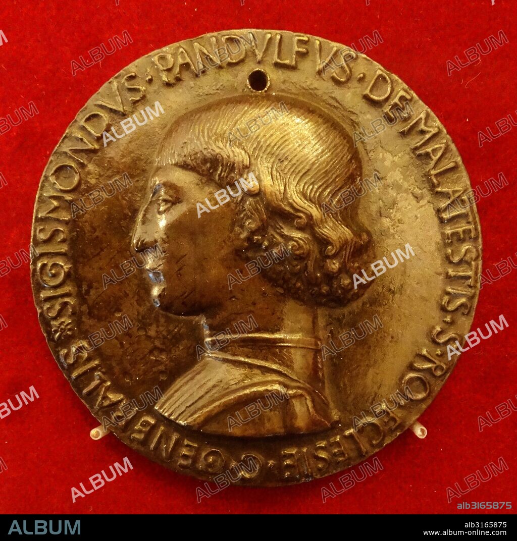 Sigismondo Malatesta, Lord of Rimini by Matteo de'Pasti (1420-1468) Italian sculptor and medalist. Dated 15th Century.