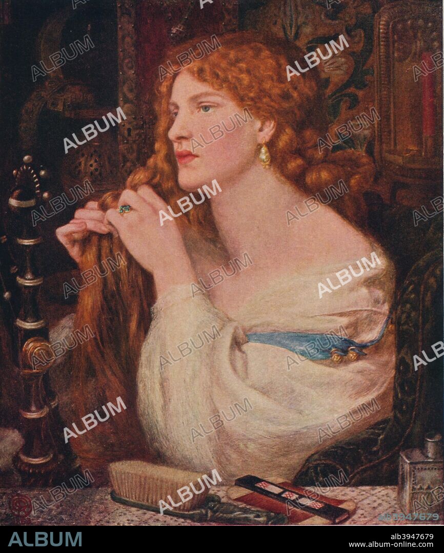 'Aurelia (Fazio?s Mistress)',1863-1873. Painting held by the Tate, London. From The Studio Volume 69. [London Offices of the Studio, London, 1916-17].