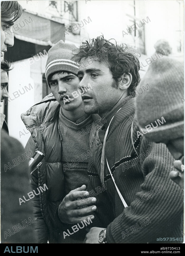 Naranjo de Bulnes (Asturias), febrero de 1970. Rescate de los alpinistas Gervasio Lastra y José Luis Arrabal. En la imagen, Pedro Pablo Gómez Ibáñez, estudiante en Madrid de segundo de Ciencias Físicas, que junto con Joaquín Rodríguez Burillo, bajó a la oquedad donde se encontraban Arrabal y Lastra y ayudó a izarles en la madrugada del sábado día 21.