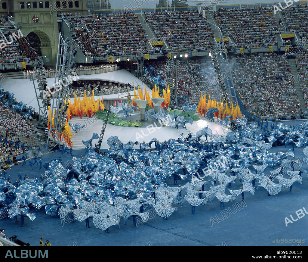 Performance of Fura dels Baus in the opening ceremony of the 1992 Olympic Games in Barcelona.