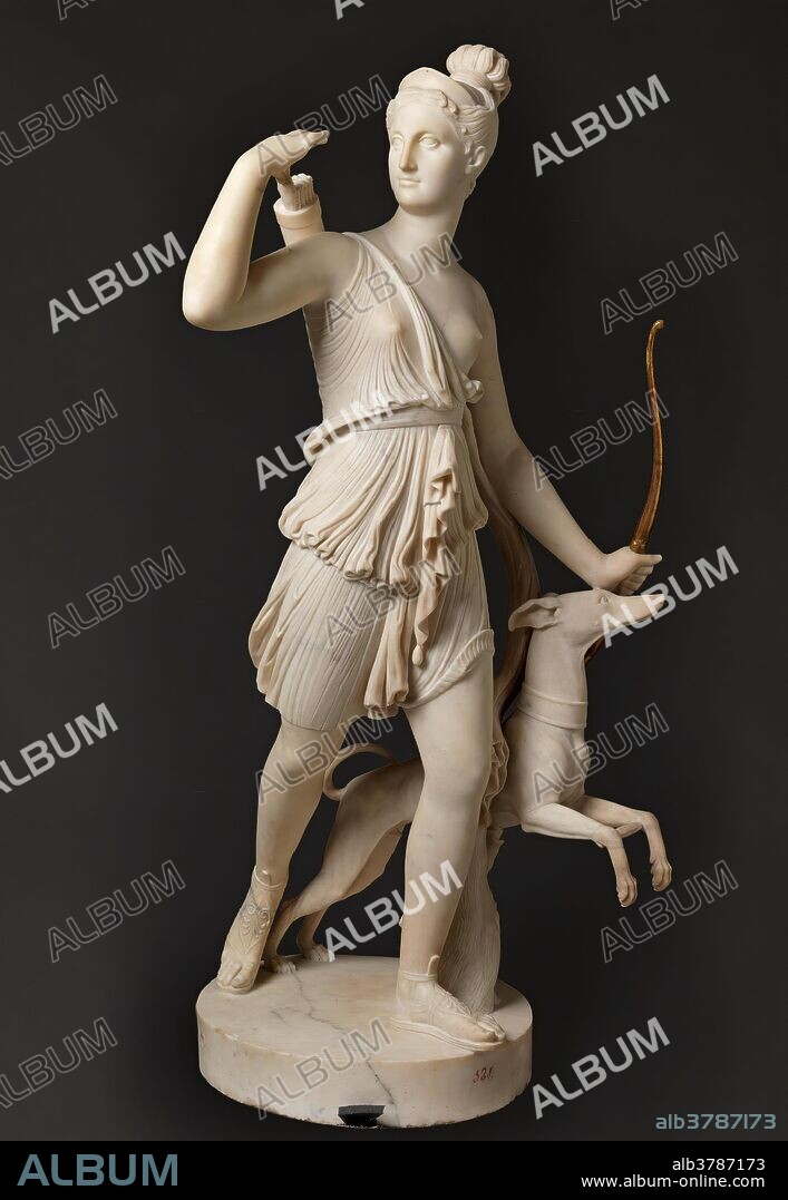 JOSÉ ÁLVAREZ CUBERO. José Álvarez Cubero / 'Diana'. 1809 - 1815. Mármol de Carrara, 137 x 66 cm.