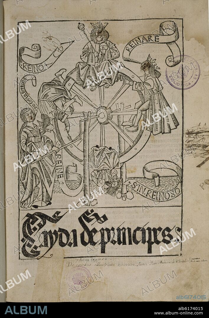 GIOVANNI BOCCACCIO (1313-1375). PORTADA "CAIDA DE PRINCIPES" - TOLEDO - 1511.