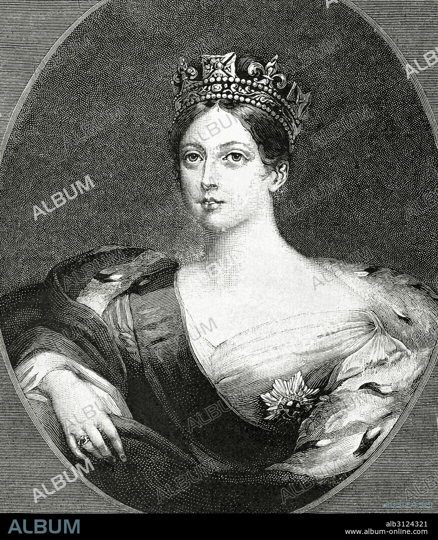 Queen Victoria (1819-1901). Queen of the United Kingdom of Great Britain and Ireland and Empress of India. Engraving in the Almanac of The Illustration, 1888.