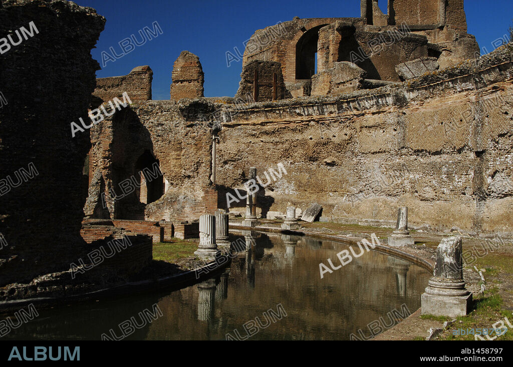 Italy. Hadrian's Villa. Imperial Villa built by Emperor Hadrian (76-138). 2nd century. Maritime Theatre. Tivoli.