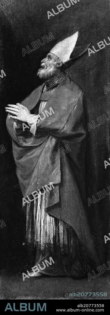 ALONSO CANO. SAN AGUSTIN - RETABLO NUESTRA SEÑORA DE LA PAZ - SIGLO XVII - FOTOGRAFIA EN BLANCO Y NEGRO - AÑOS 60 -.