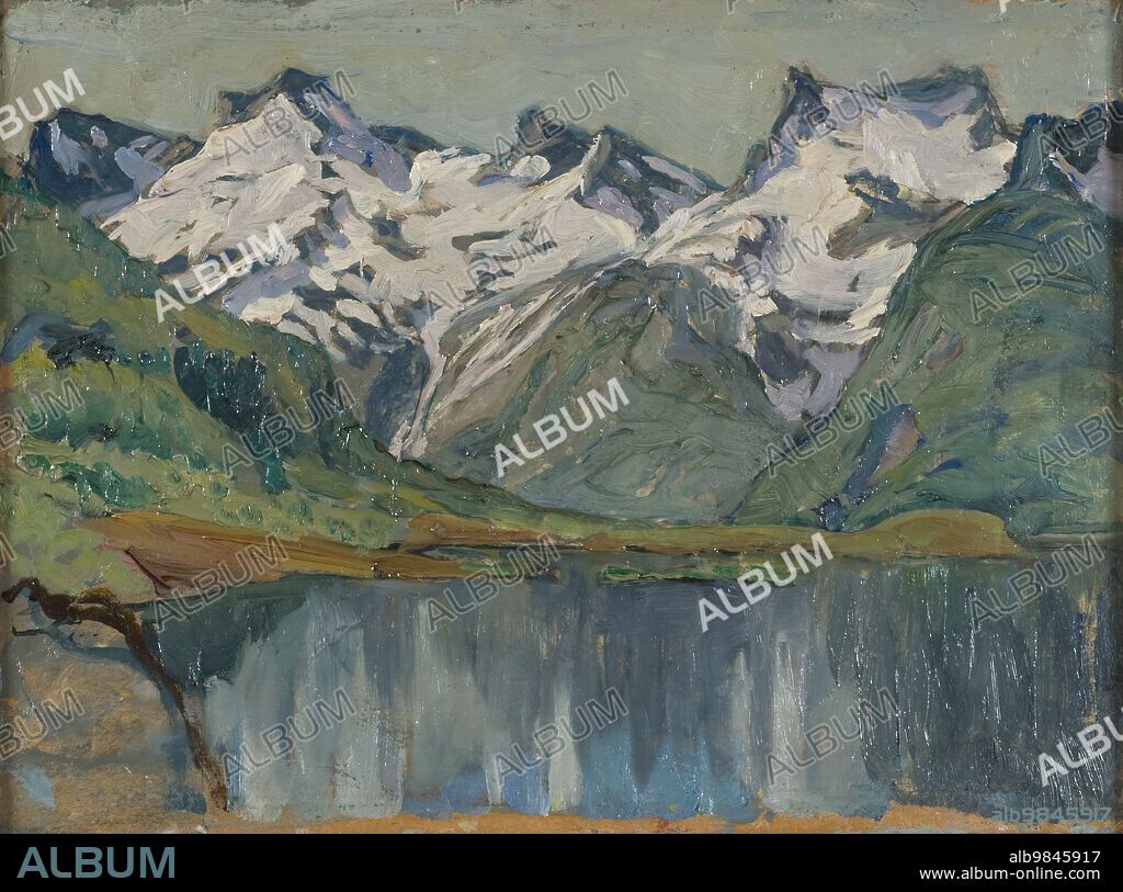 ANNA KATARINA BOBERG. A Mountain Lake. Study from North Norway, c1900s.