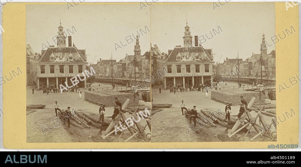 View of De Beurs municipal coffee house, Vlissingen, Flushing, Pieter Oosterhuis (attributed to), 1860 - 1880.