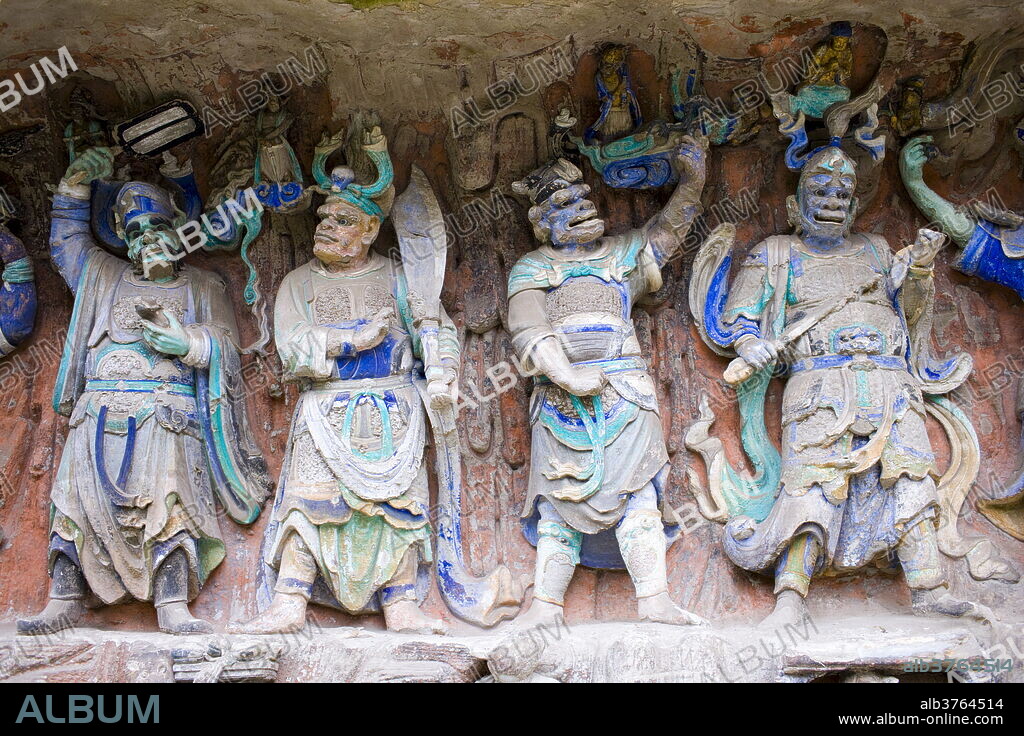 Dazu rock carvings at Mount Baoding, Chongqing, China.