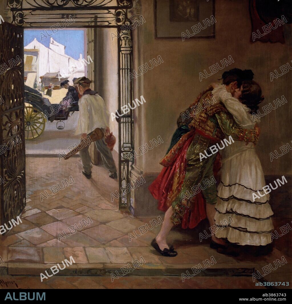 ALPERIZ, NICOLAS ( NICOLAS JIMENEZ CABALLERO ). PINTOR ESPAÑOL. SEVILLA 1865 - 1928. LA DESPEDIDA DEL TORERO . TAUROMAQUIA. SFGP / © KORPA.