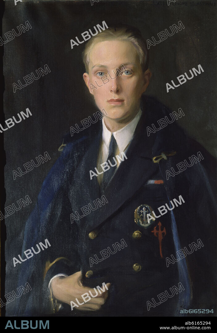 PHILIP DE LÁSZLÓ. DON ALFONSO DE BORBON Y BATTENBERG-PRINCIPE DE ASTURIAS Y CONDE DE COVADONGA-1907-1938.