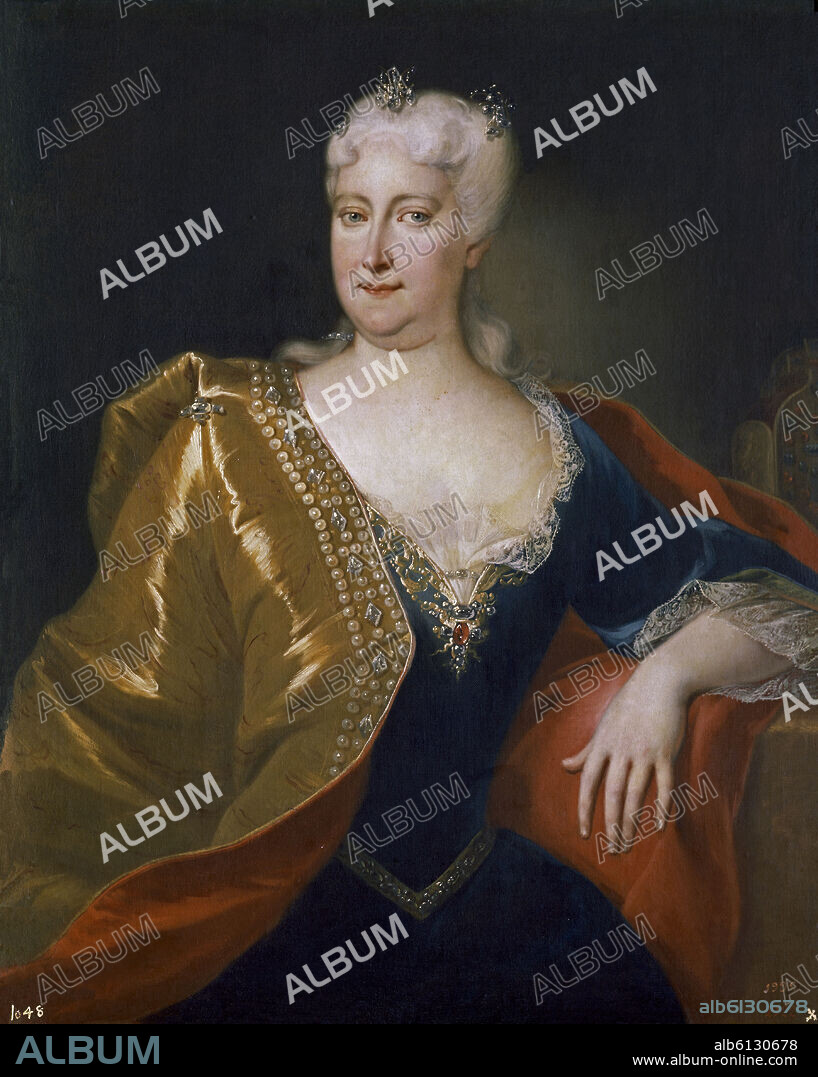 ANÓNIMO. 'La emperatriz Isabel Cristina de Brunswick', siglo XVIII, 1701-1735, Óleo sobre lienzo, 96 x 76 cm, Inv.2276.